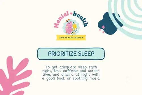 prioritize sleep for mental health